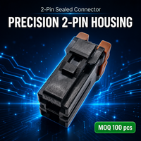 7123-4123-30 7157-6421-80 Automobil-Kombinationsleitungsstecker 2-polig Verzinntes Messing Buchse PA66 Gehäuse 12V 60A 7mm