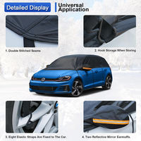Couverture de neige de pare-brise universelle noire berline tous temps pour demi-voiture étanche à la poussière et au soleil