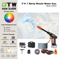 DTWA5-0010 Laveuse de voiture portable rechargeable haute pression 21V 300W, pistolet à eau alimenté par batterie pour le nettoyage domestique et extérieur