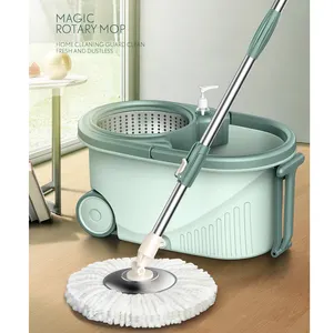 Wholesale china long handle spin of mop high quantity easy flat mop clean mop plastic