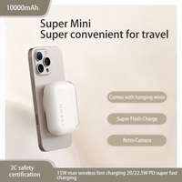 Batterie magnétique au lithium polymère la plus vendue, charge sans fil, 10000 mAh, portable, mini bloc d'alimentation PD22.5W