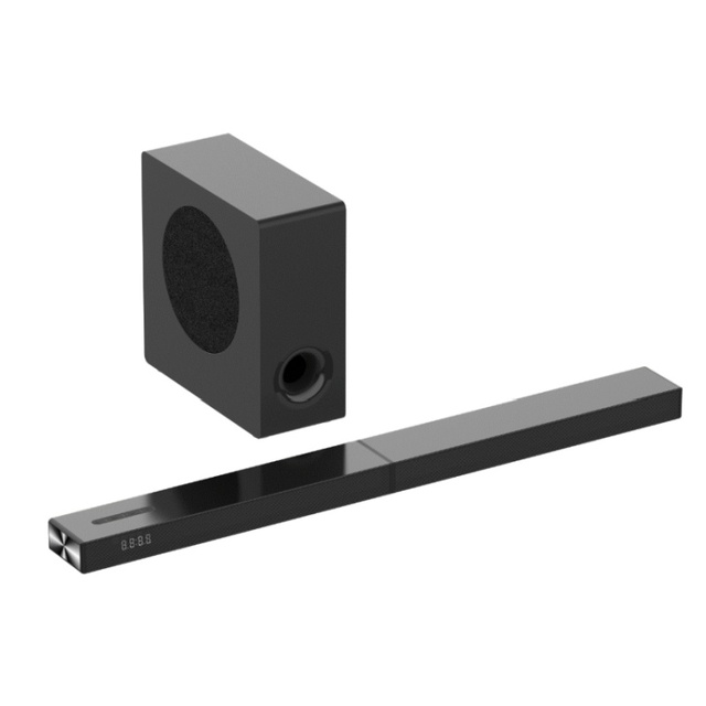 Black BT 5.3 80W 2.1 Channel Detachable Soundbar Professional Wireless Sound bar Speaker for Tv Home Theatre System