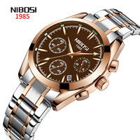 Montres NIBOSI 2310 pour hommes, montres-bracelets de luxe, logo personnalisé, mode, affaires, montre à quartz pour hommes, sport, métal, étanche, montres-bracelets