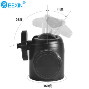 Mini cabezal esférico Bexin de 30 mm y 60 mm, perilla de bloqueo de aleación de aluminio, capacidad de carga de 3 kg, para trípode de cámara digital. - Product Image 3
