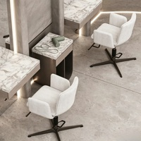 Station de travail pour salon de coiffure, mobilier de salon de beauté, design d'intérieur personnalisé pour salon de coiffure, personnalisation complète de la pièce, décoration de magasin