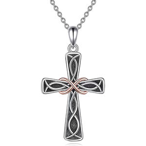 เซลติกปมโกศสร้อยคอไขว้กล่องเผาศพเครื่องประดับกล่องของขวัญที่ระลึกสแตนเลสไอริชของที่ระลึกสร้อยคอกล่องของขวัญ - Product Image 1