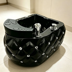 Bañera de Burbujas Acrílica para Pies, Lavabo para Pies, Piscina para Manicura y Pedicura, con Luz de Siete Colores, Muebles de Salón, Bañera para Pedicura - Product Image 1
