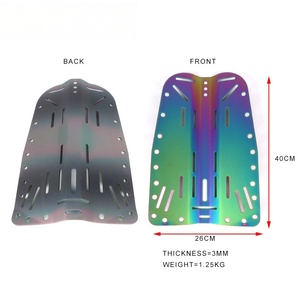 Placa Trasera de Titanio para Buceo Técnico, Resistente al Agua Salada y a la Corrosión, Anodizada Arcoíris, 2mm, para Wing BCD - Product Image 5