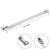 Barre de stabilisation mur-verre réglable pour porte de douche, support de tirage pour verre trempé de 6 mm, 8 mm, 10 mm