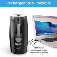 Taille-crayon électronique USB rechargeable à paillettes pour bureau, maison et école