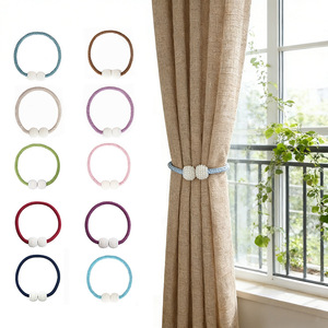 Curtain <b>Tiebacks</b> Round Pearl Design No Drilling Modern Style Chemical Fiber Accessory For Window Curtains - Product Image 1