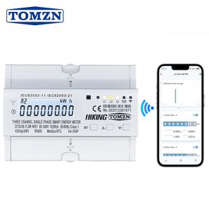 มิเตอร์วัดพลังงานไฟฟ้าเฟสเดียวแบบสามวงจร TOMZN WIFI รุ่น DTS238-7L3W 10(80)A 85-300V 50/60Hz kWh วัตต์ชั่วโมง หน้าจอ LCD RS485 Modbus-RTU Class1 - Product Image 1