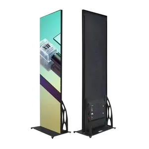 P1.86 Indoor Full Color Floor Standing Advertising Mirror Poster Led Screen Led Display Poster Screen