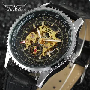 2023 Jargar Black Gold Men Automatisches mechanisches Design Ihrer eigenen Uhr