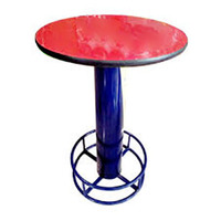 Nouvelle table de comptoir de bar moderne Table de bar haute en métal ronde personnalisée avec base