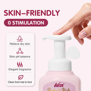 Gel Douche et <span class=keywords><strong>Shampoing</strong></span> Bébé Marque Blanche Sans Larmes, Nettoyant Corporel Professionnel <span class=keywords><strong>Doux</strong></span> pour Peaux Sensibles - Product Image 4