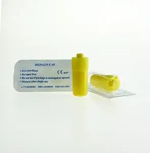 WEGO Disposable Medical Sterile Yellow Heparin Cap Syringe Luer Lock Cap For I.v Catheter