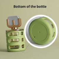 Flacon de parfum en verre vert de 100 ml, design unique et creux, avec logo personnalisé en relief, conteneur cosmétique vaporisateur avec boîte cadeau