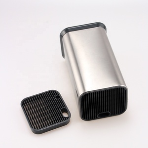 Bloc de couteaux <span class=keywords><strong>universel</strong></span> rond en acier inoxydable, support d'outils de coupe avec évacuation de l'eau - Product Image 4