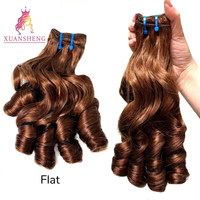 XuanSheng Extensions de cheveux humains brésiliens 100% vierges FUMI Remy Grade Machine Double Weft Double Drawn Haute Qualité 10-24 Pouces