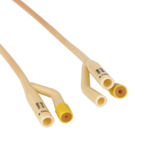 สายสวนปัสสาวะแบบฟอลีย์คุณภาพสูง ได้รับการรับรองมาตรฐาน CE ผลิตจากยางลาเท็กซ์ทางการแพทย์ แบบ 3 ทาง ขนาด 14Fr-26Fr พร้อมวาล์วยาง/พลาสติก - Product Image 5