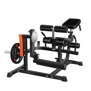 Peralatan Gym binaraga dapat diatur, mesin ekstensi tekan kaki beban pelat tugas berat dengan penyimpanan pelat