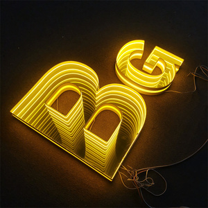 Acrylic gương dấu hiệu 3D dẫn dấu hiệu vô cực gương ánh sáng vô hạn gương dấu hiệu điện tử - Product Image 1