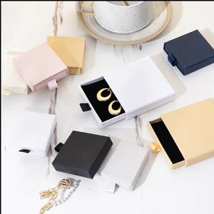 Customized Logo Luxury Style Gift Ring Necklace Sliding Drawer Jewelry <b>Box</b> Portable Earring Bracelet Packaging Jewelry <b>Box</b> - Product Image 1