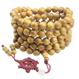 Perles de prière bouddhistes en bois de santal, 108 perles, diamètre 10 mm, collier en bois unisexe, bijoux de cérémonie religieuse - Product Image 5