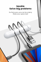 Organizador de Cables UGREEN con 7 Ranuras, Clips para Cables de Escritorio, Organizador de Cables USB