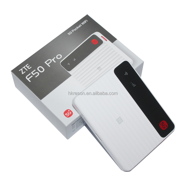 ZTE F50 Pro 5G WiFi 6 Portable Hotspot with Dual Nano-SIM Firewall & WEP Support 2.4GHz 600Mbps + 5GHz 1200Mbps 16 Devices