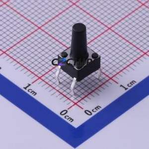 DTS-68K-S-V Tactile Switch Through hole Component THT,6.2x6.2mm Switch Single Pole Single Throw Round Button Through Hole 11.3mm - Product Image 1