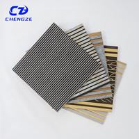 Nouveau produit Panneaux muraux intérieurs 3D et panneaux en charbon de bois Conception de persiennes PS Panneau mural décoratif PS étanche