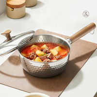 Mini-casserole en acier inoxydable, style japonais, compatible induction, pour lait, soupe et sauces, à portion individuelle