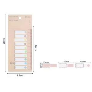 Bloc de Notas Adhesivas Transparentes de PET Multicolor, Etiquetas Autoadhesivas para la Escuela, Material de Papelería, 200 Hojas/Bloc - Product Image 6