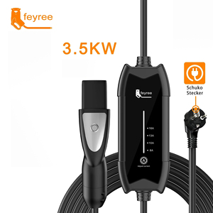 Chargeur de voiture électrique portable Feyree NACS 3,5 kW pour Tesla 16A, station de charge rapide portable réglable IP66, chargeur EV intelligent 264V - Product Image 1