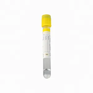 Tube de prélèvement sanguin sous vide pour activateur de gel et de caillot avec dessus jaune