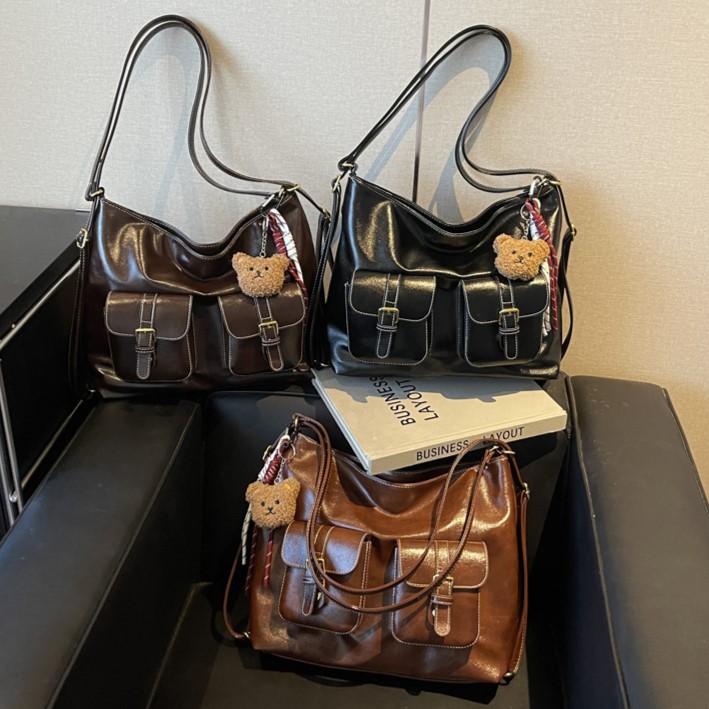 JQWSVE Borsa A Tracolla In Tela Unisex Con Tasche Multiple - Grande Capacità, 29x25x22 Cm, Per Viaggi, Lavoro E Shopping