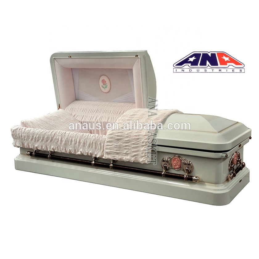 ANA dome funeral nos estilo ataúd forro interior 18Ga de metal de acero ataúd