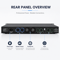 Amplificateur de puissance professionnel 2 canaux 400W classe AB pour enceintes PA, caissons de basses, systèmes sonores de scène et KTV