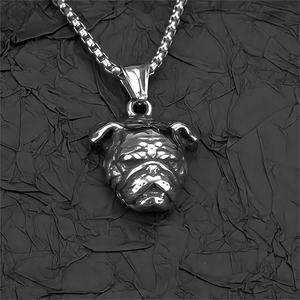 Stainless Steel <b>Bulldog</b> Pendant Necklace Men's Animal Charm Hip Hop Style Jewelry <b>Gift</b> For Clothing Matching - Product Image 3