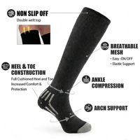 Fabricant de chaussettes de sport à marque privée, chaussettes de sport respirantes, extensibles, anti-transpiration, pour la course à pied, l'entraînement, le football