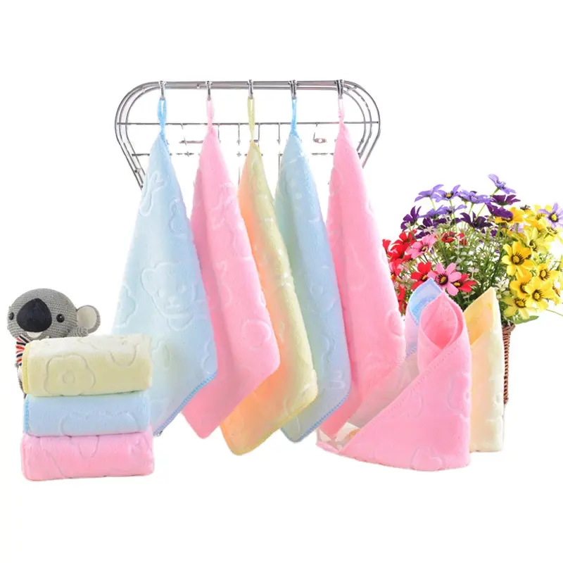 Asciugamano da bagno per neonato morbido assorbente per il viso fazzoletto da alimentazione per neonati 100% asciugamano quadrato in cotone