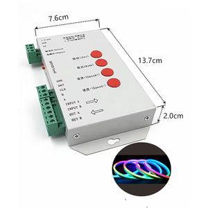 Yeni T1000S 2048 piksel <span class=keywords><strong>DMX</strong></span> 512 denetleyici SD kart WS2801 WS2811 <span class=keywords><strong>WS2812B</strong></span> LPD6803 LED şerit DC5V 12V 24V RGB tam renkli denetleyici - Product Image 5