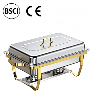Equipo de Buffet para Hoteles Comerciales, Recipiente para Calentar Comida de Acero Inoxidable, Equipo de Aislamiento para Hoteles, Buffet Rectangular - Product Image 1