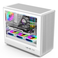 Mayorista Vidrio Templado Computadora Pc Case Micro Atx Gaming Cases MATX Mid Tower Gamer Case Escritorio Carcasa Computadora Gabinete