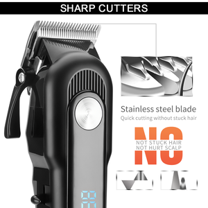 المهنية اللاسلكي الحلاق الانتهازي الصانع الشعر آلة قطع مصباح ليد بوحدة USB قابل لإعادة الشحن الرجال الكهربائية مشابك شعر - Product Image 3