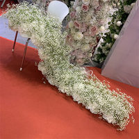 Decoración de Flores para Sofá de Alta Calidad L-815, Arreglo de Flores Artificiales de Rosas, Camino de Mesa de Flores de Gypsophila Blanca