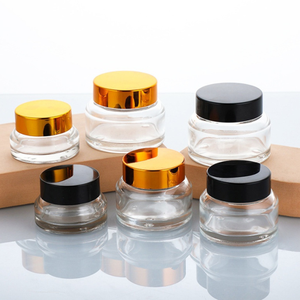 Bouteilles de crème pour le visage lisses, transparentes, à large ouverture, pots en verre à épaulement de 15ml, 30ml, 50ml, flacons vides pour crème pour les mains - Product Image 5