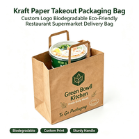 Emballage à emporter en papier kraft de haute qualité, écologique, biodégradable, avec logo personnalisé, pour restaurants, supermarchés, pizzas